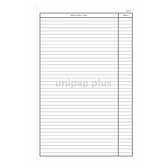 stavební deník Optys