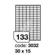 samolepící etiketa A4 R0100 bílá 30 x 15 mm 133 etiket 100 ks