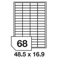 samolepící etiketa A4 R0100 bílá 48,5 x 16,9 mm 68 etiket 100 ks