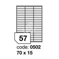 samolepící etiketa A4 R0100 bílá 70 x 15 mm 57 etiket 100 ks