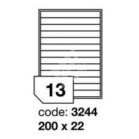 samolepící etiketa A4 R0100 bílá 200 x 22 mm 13 etiket 100 ks