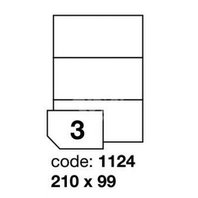 samolepící etiketa A4 R0100 bílá 210 x 99 mm 3 etikety 100 ks