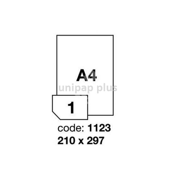 samolepící etiketa A4 R0100 bílá 210 x 297 mm 1 etiketa 100 ks