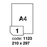 samolepící etiketa A4 R0100 bílá 210 x 297 mm 1 etiketa 100 ks