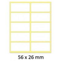 samolepící etikety A6 bílé 56 x 26 mm 10 etiket 10 listů