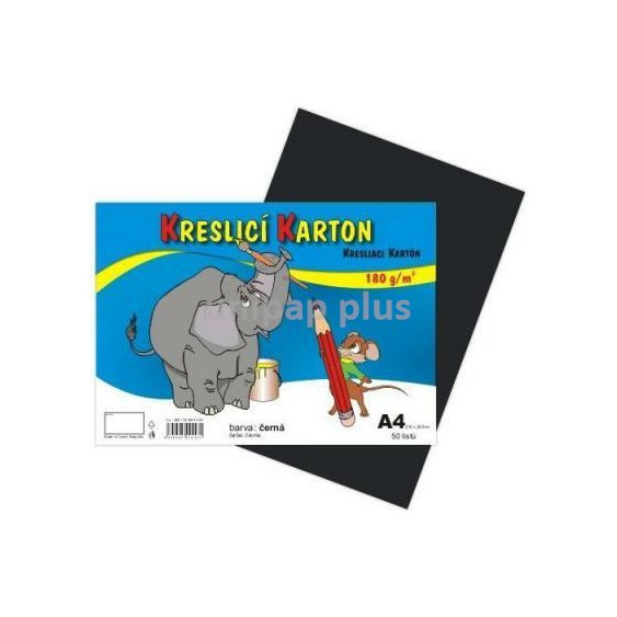 kreslící karton A4 180 g 50 listů černý