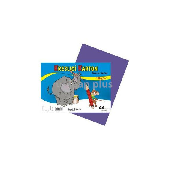 kreslící karton A4 180 g 50 listů fialový