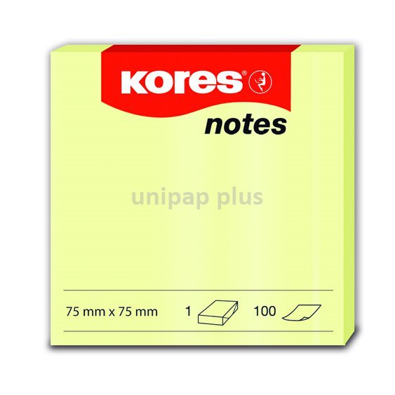 bloček samolepící Kores 75 x 75 mm 100 listů