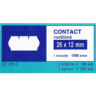 etikety do kleští Contact 26 x 12 mm bílé