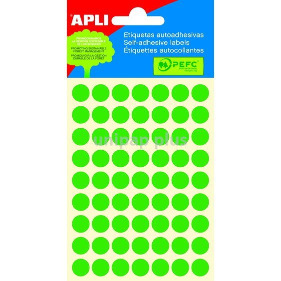 etikety Apli kolečka 10 mm zelené