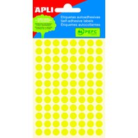 etikety Apli kolečka 8 mm fluorescenční žluté