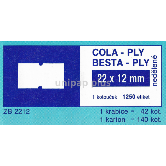 etikety do kleští Cola 22 x 12 mm