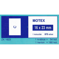 etikety do kleští Motex 16 x 23 mm
