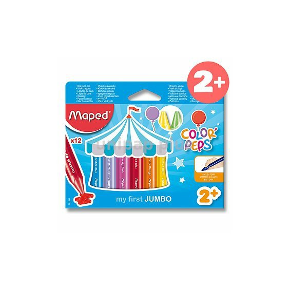 pastelky Maped trojboké Color Peps 12 barev + ořezávátko