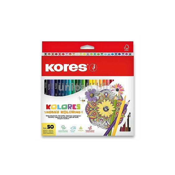 pastelky Kores Kolores Mandalas - 50 barev