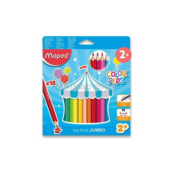 pastelky trojboké maped Jumbo Color Peps 18 ks
