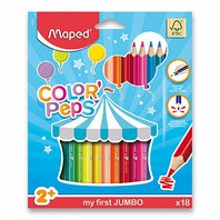 pastelky trojboké maped Jumbo Color Peps 18 ks