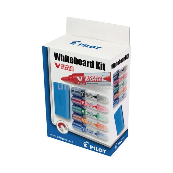 V Board Master Kit Pilot sada / 5x popisovač, magnetický držák + houba