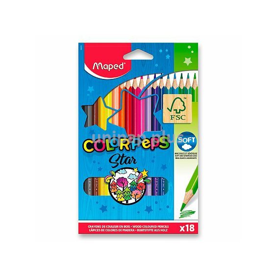 pastelky Maped trojboké Color Peps 18 barev