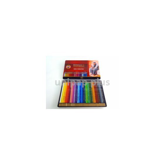 pastelky Koh-i-noor 3725 Mondeluz akvarelové 36 barev v plechové krabičce
