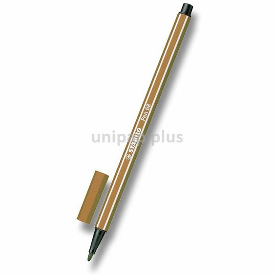 popisovač Stabilo pen 68/45 hnědý
