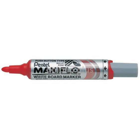 popisovač Pentel Maxiflo na bílé tabule červený