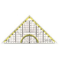 trojúhelník s držátkem a podbarvenou stupnicí