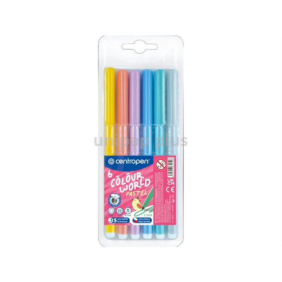 popisovač Centropen 7550 pastelový sada 6 ks