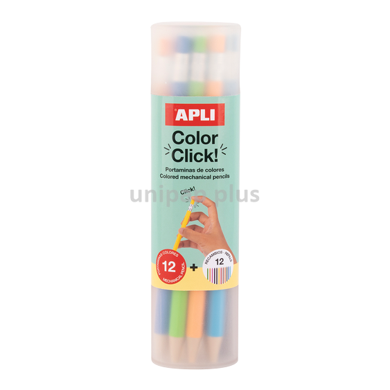 stiskací pastelky Apli + náhradní tuhy + ořezávátko