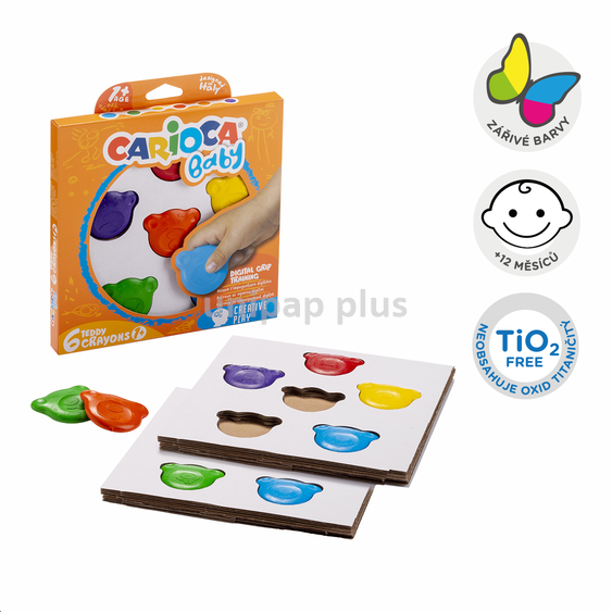 voskovky Carioca Baby Teddy 1+ krabička 6 ks