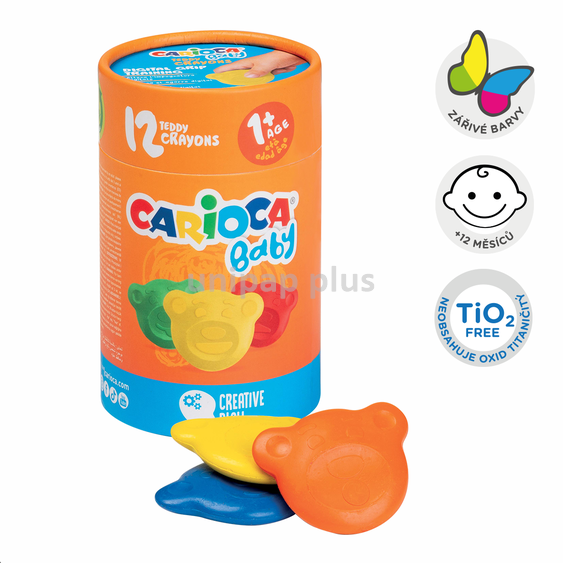 voskovky Carioca Baby Teddy 1+ dóza 12 ks