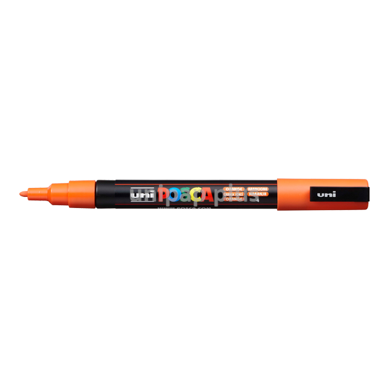 popisovač Uni Posca PC-3M akrylový - tenký hrot 0,9-1,3 mm oranžový (4)