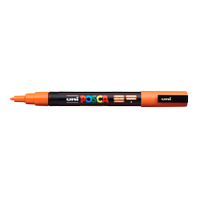 popisovač Uni Posca PC-3M akrylový - tenký hrot 0,9-1,3 mm oranžový (4)