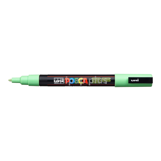 popisovač Uni Posca PC-3M akrylový - tenký hrot 0,9-1,3 mm světle zelený (5)