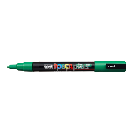 popisovač Uni Posca PC-3M akrylový - tenký hrot 0,9-1,3 mm zelený (6)