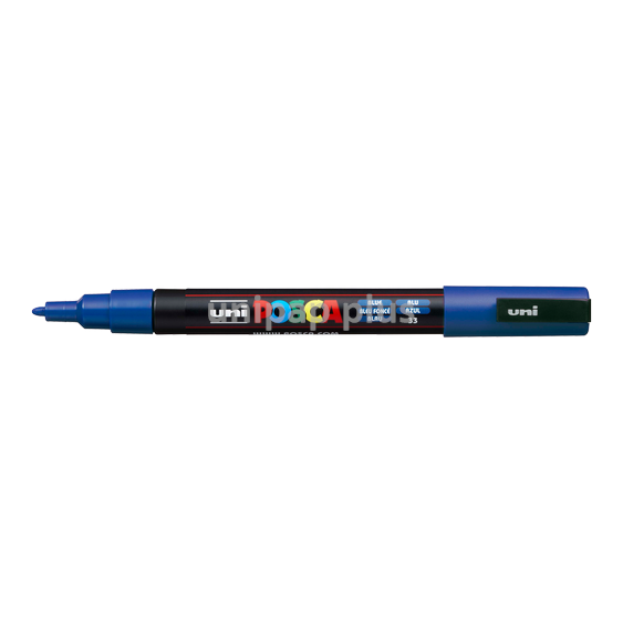 popisovač Uni Posca PC-3M akrylový - tenký hrot 0,9-1,3 mm modrý (33)