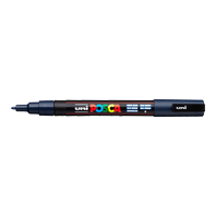 popisovač Uni Posca PC-3M akrylový - tenký hrot 0,9-1,3 mm námořnická modř (9)