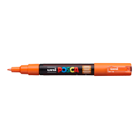 popisovač Uni Posca PC-1M akrylový - extra tenký hrot 0,7-1 mm oranžový (4)