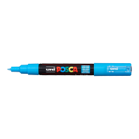 popisovač Uni Posca PC-1M akrylový - extra tenký hrot 0,7-1 mm světle modrý (8)