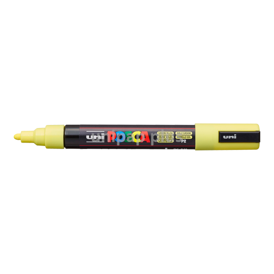 popisovač Uni Posca PC-5M akrylový - kulatý střední hrot 1,8-2,5 mm pastelově žlutý (P2)