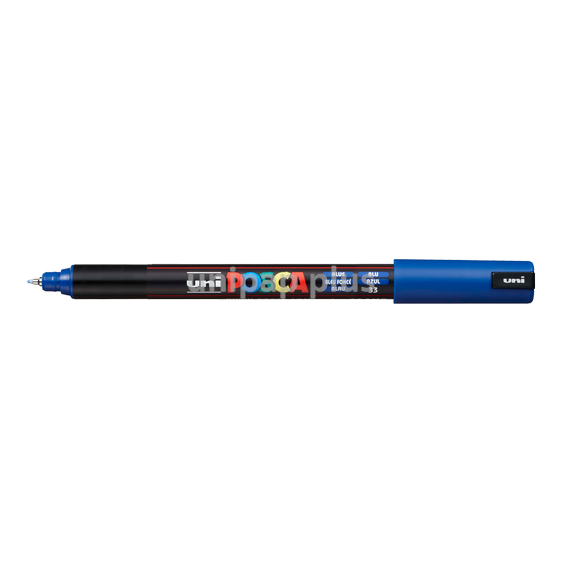 popisovač Uni Posca PC-1MR akrylový - ultra tenký hrot 0,7 mm modrý (33)