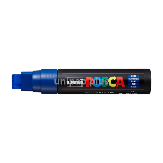 popisovač Uni Posca PC-17K akrylový - široký rovný hrot 15 mm modrý (33)