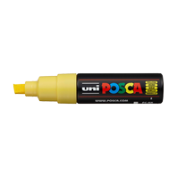 popisovač Uni Posca PC-8K akrylový - široký seříznutý hrot 8 mm žlutý (2)