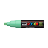 popisovač Uni Posca PC-8K akrylový - široký seříznutý hrot 8 mm světle zelený (5)
