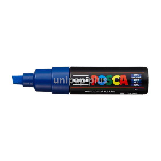 popisovač Uni Posca PC-8K akrylový - široký seříznutý hrot 8 mm modrý (33)