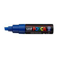 popisovač Uni Posca PC-8K akrylový - široký seříznutý hrot 8 mm modrý (33)