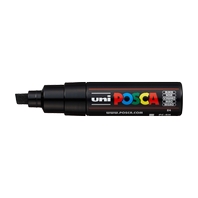 popisovač Uni Posca PC-8K akrylový - široký seříznutý hrot 8 mm černý (24)