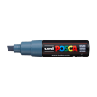 popisovač Uni Posca PC-8K akrylový - široký seříznutý hrot 8 mm břidlicově šedý (61)