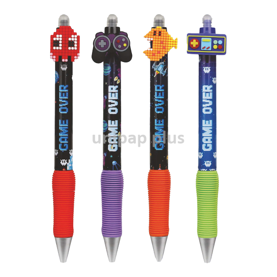 gumovatelné pero Colorino s gripem Game over