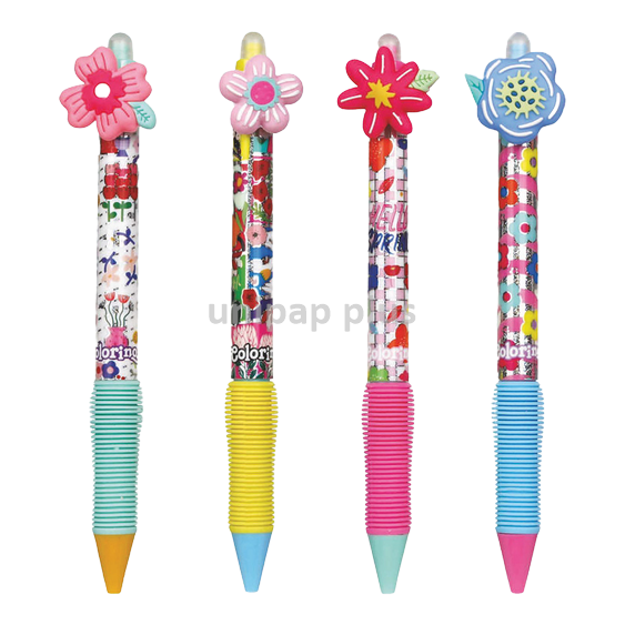 gumovatelné pero Colorino s gripem Květiny